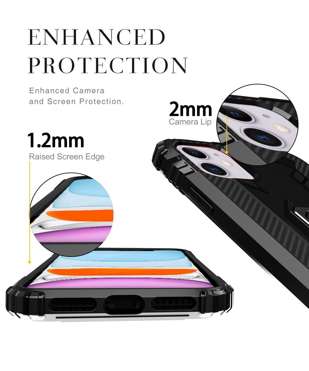 Funda AMZER Sainik con soporte magnético de anillo de 360° para iPhone 12 Pro Max