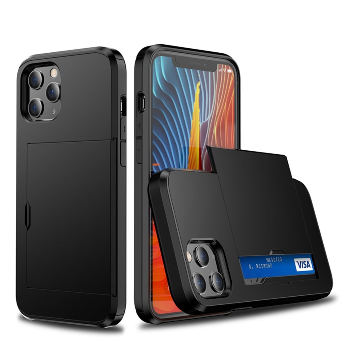 AMZER Hybrid-Kartenetui mit Gürtelclip für iPhone 12