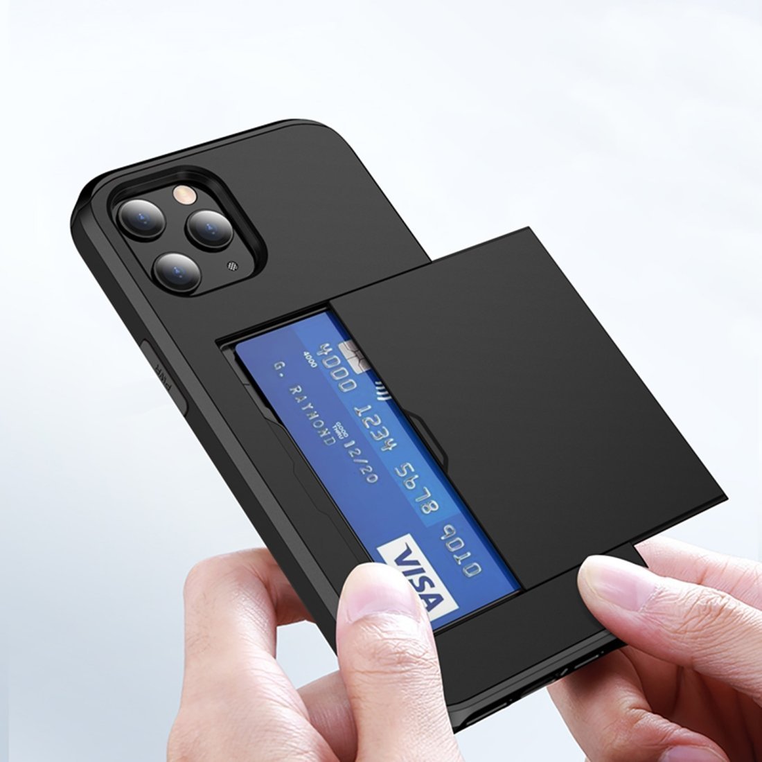 AMZER Hybrid-Kartenetui mit Gürtelclip für iPhone 12