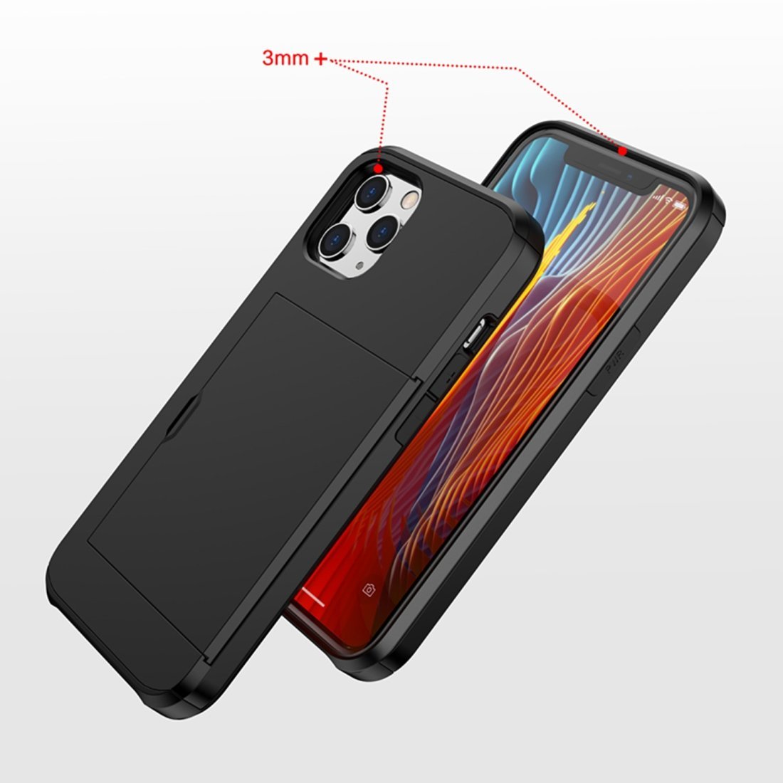 AMZER Hybrid-Kartenetui mit Gürtelclip für iPhone 12
