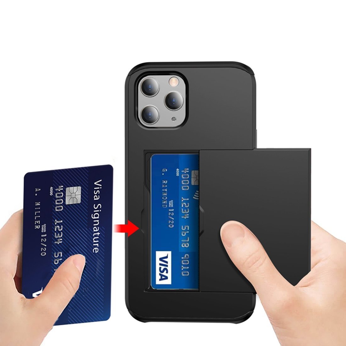 AMZER Hybrid-Kartenetui mit Gürtelclip für iPhone 12