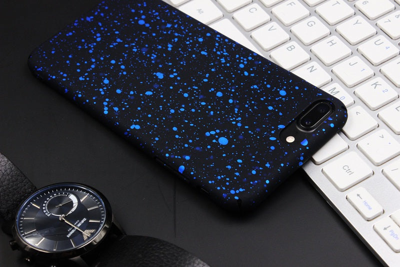 Navy Starry Night iPhone Cases