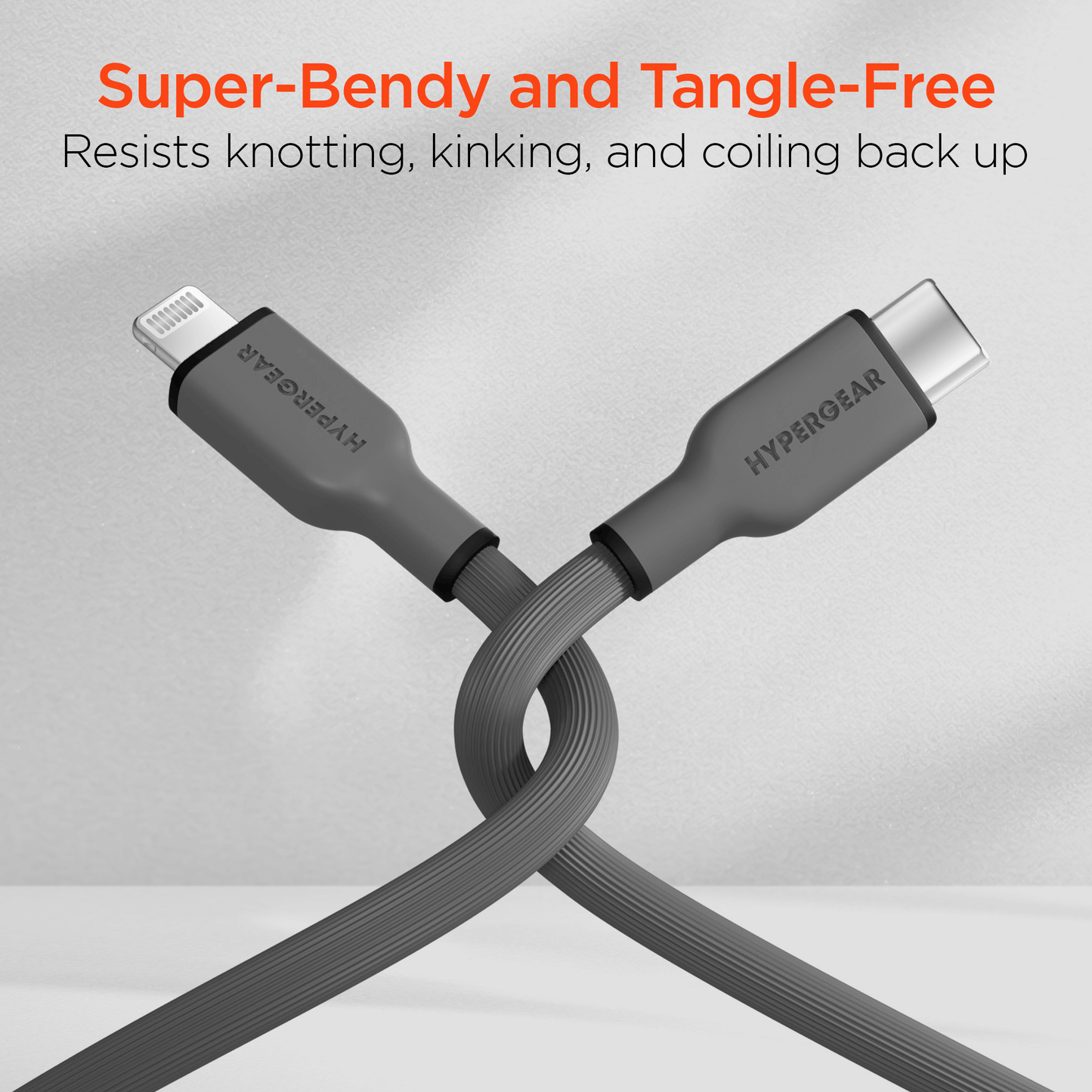 HyperGear Flexi PRO USB-C auf Lightning Kabel 3m