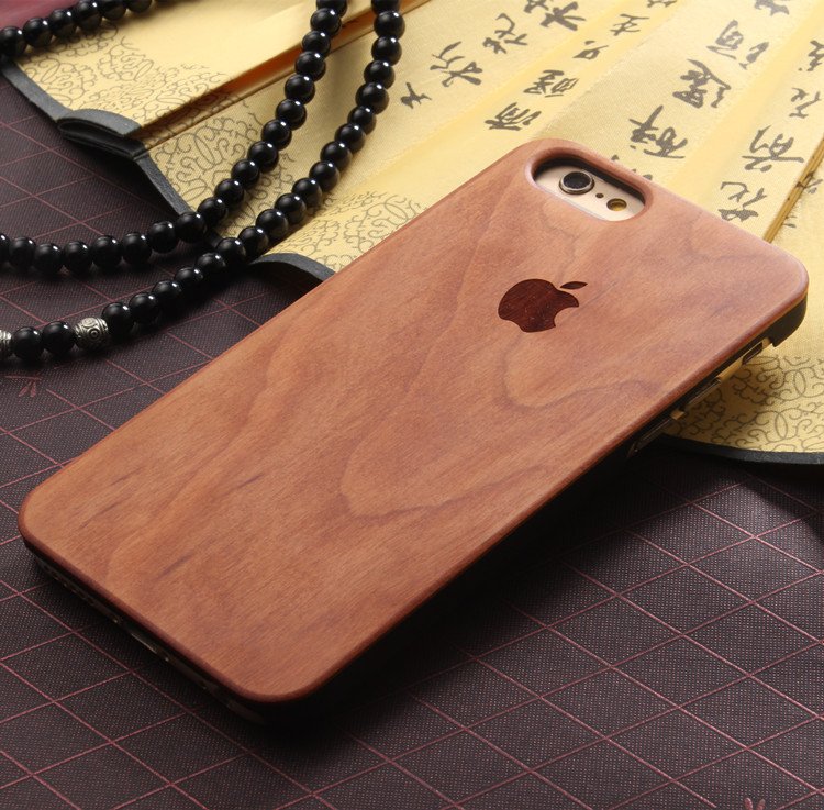 Funda de lujo de madera para iPhone