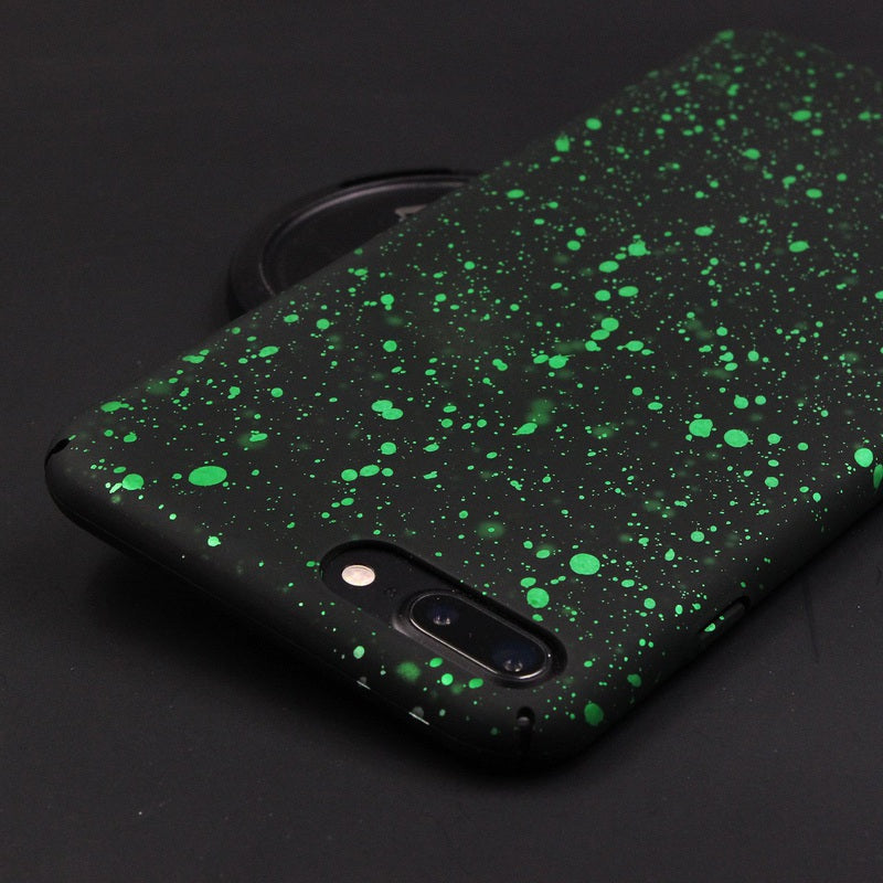 Green Starry Night iPhone Cases
