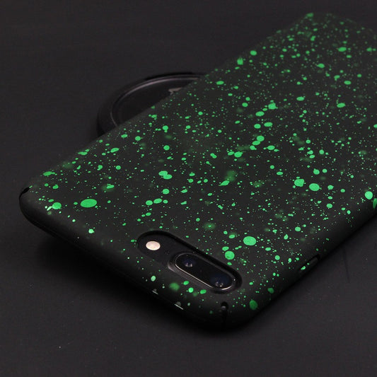 Green Starry Night iPhone Cases