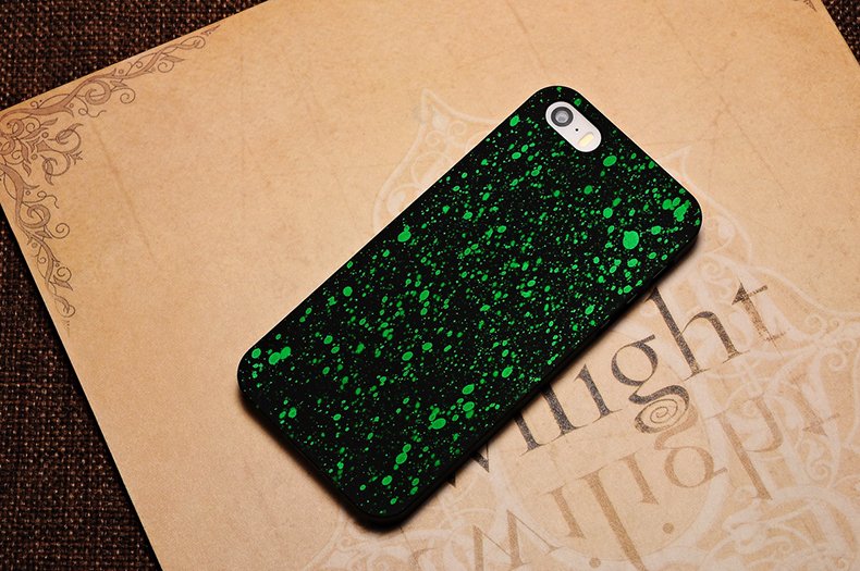 Green Starry Night iPhone Cases