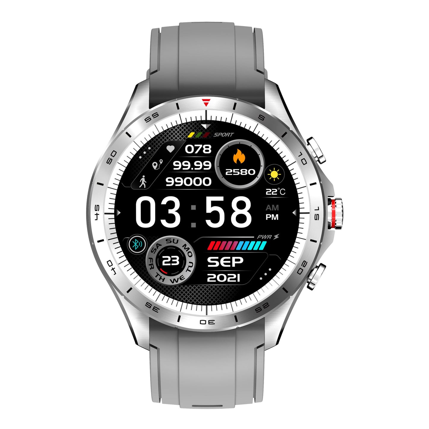 Reloj pulsera inteligente deportivo elegante para hombre