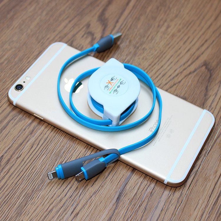 Einziehbares 2-in-1 Ladekabel