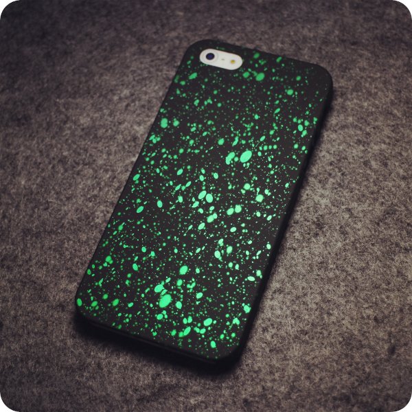Green Starry Night iPhone Cases