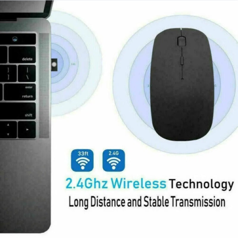 Ratón óptico inalámbrico USB de 2.4GHz para Macbook Pro Air PC