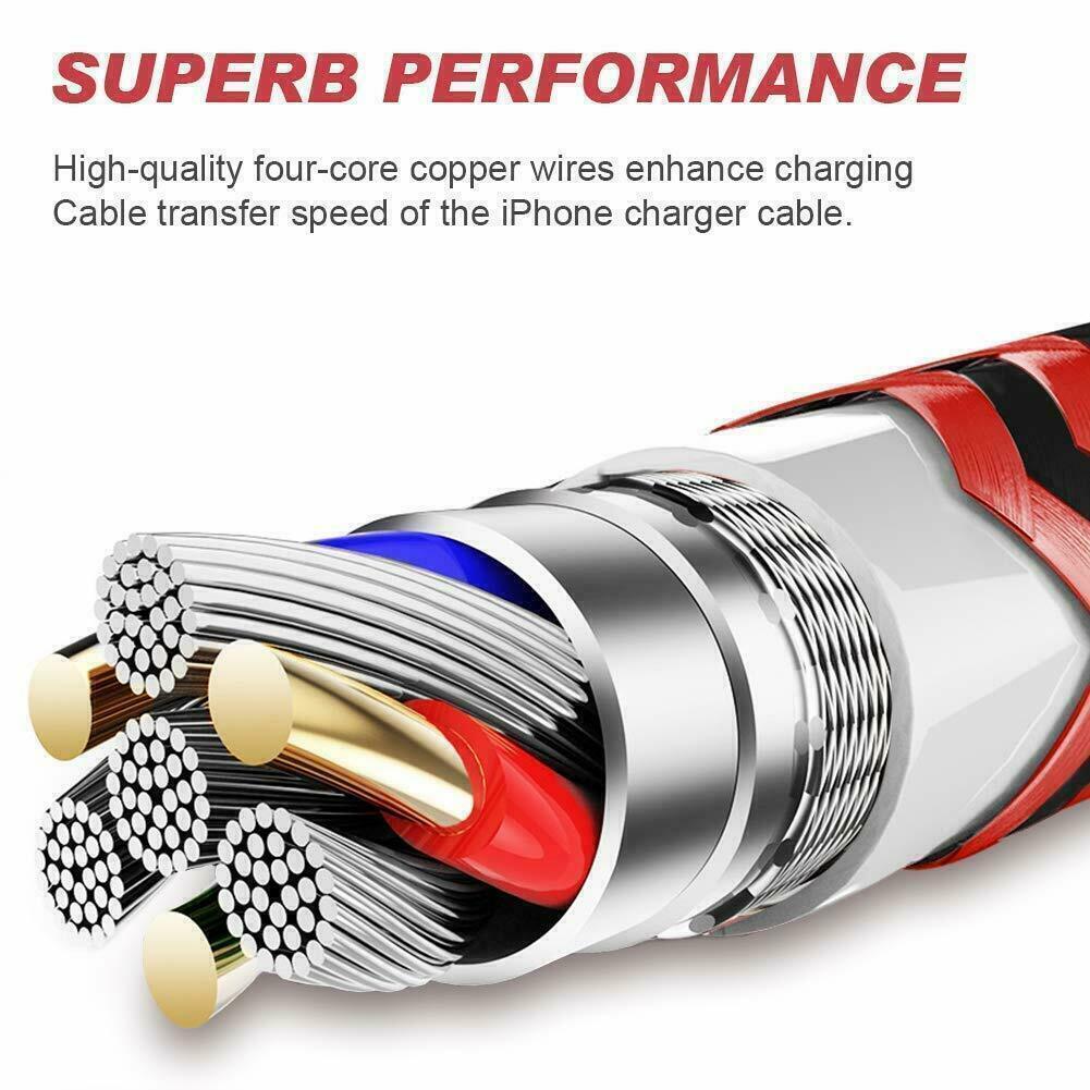 Cable USB de carga rápida, paquete de 5, para iPhone 6 7 8Plus iPhone XR XS Max 12