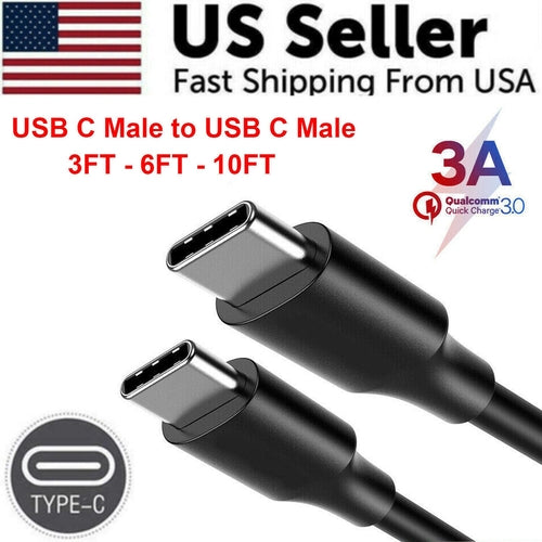 USB-C to USB-C Cable Male Type-C Cable Cord Fast Charger Charging Data