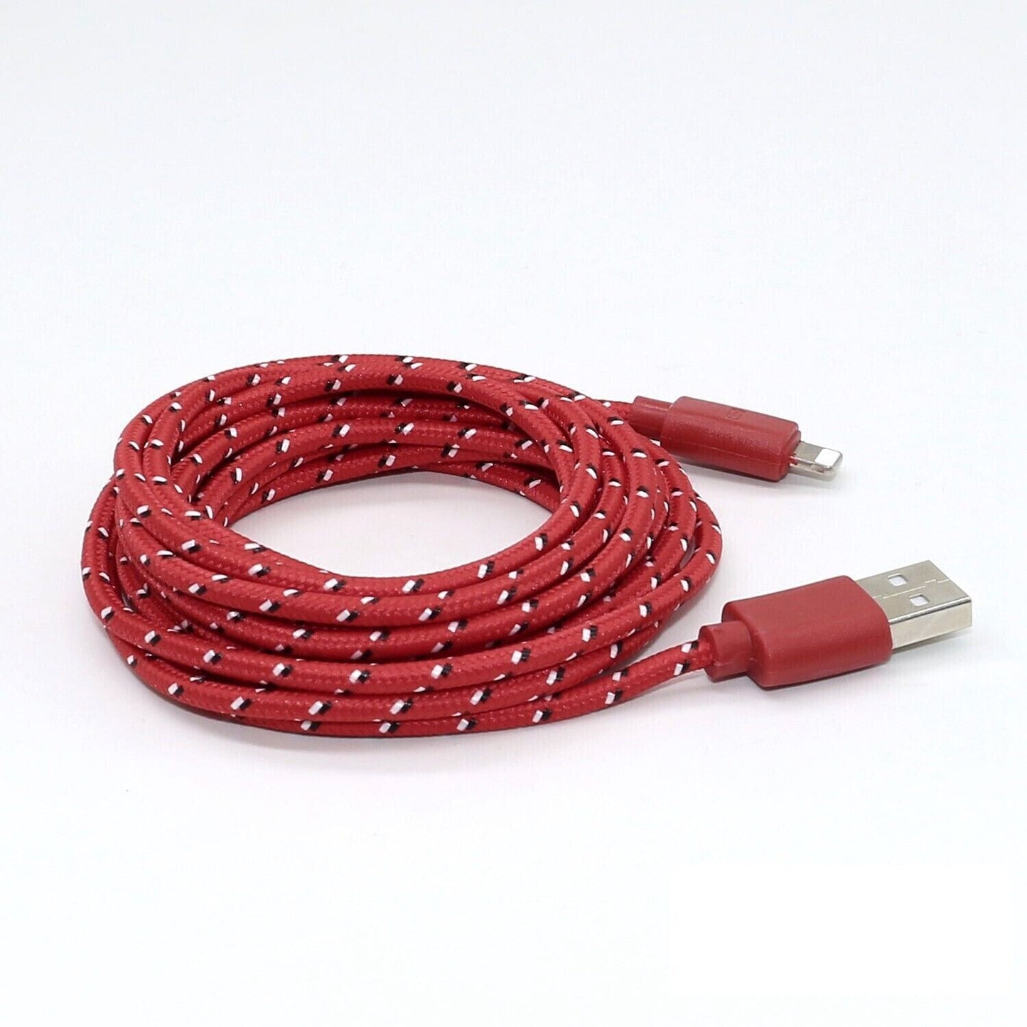 Cable de datos de carga, paquete de 5, de 3/6/10 pies, trenzado de nylon, para Apple