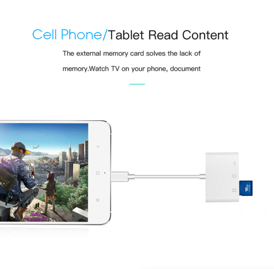 Concentrador convertidor USB C 3 en 1 Adaptador tipo C Lector de tarjetas SD para MacBook
