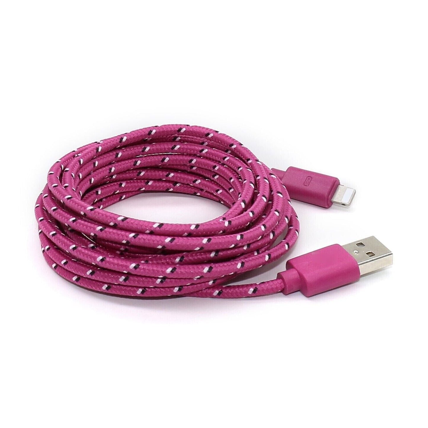Cable de datos de carga, paquete de 5, de 3/6/10 pies, trenzado de nylon, para Apple