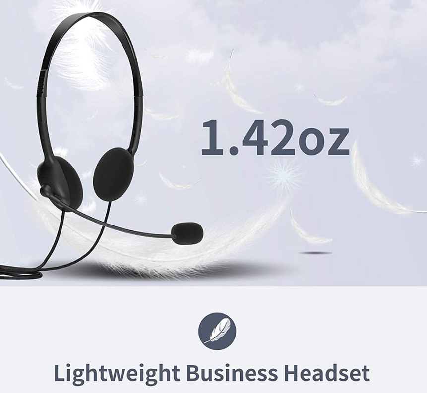 USB-Headset Kopfhörer mit Mikrofon Rauschunterdrückung für PC Computer