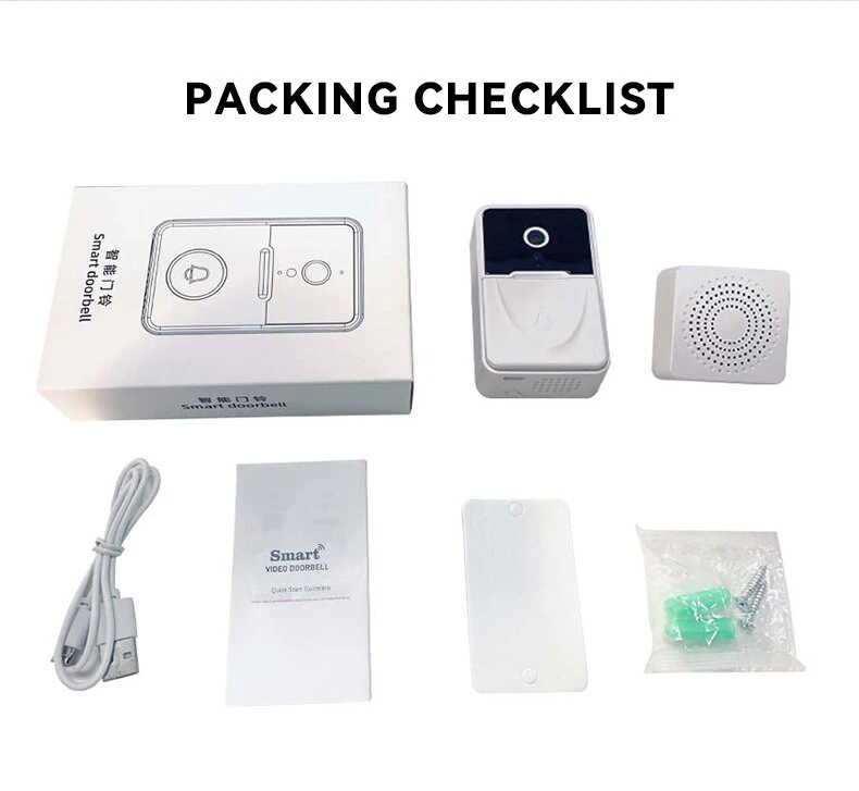 Wireless Security WiFi Smart Doorbell Intercom Video Camera Bell Chime