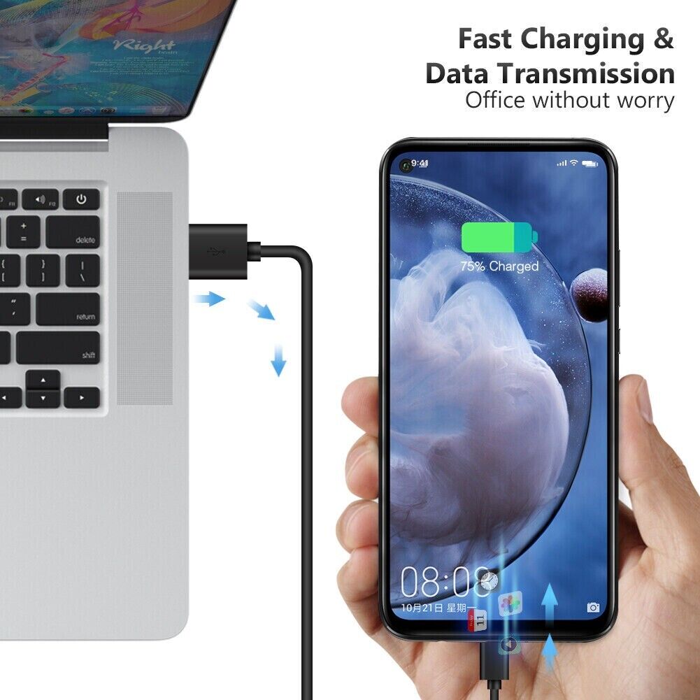 10x Type C to USB-A Fast Charge Cable Cord Charging Quick Charger Bulk