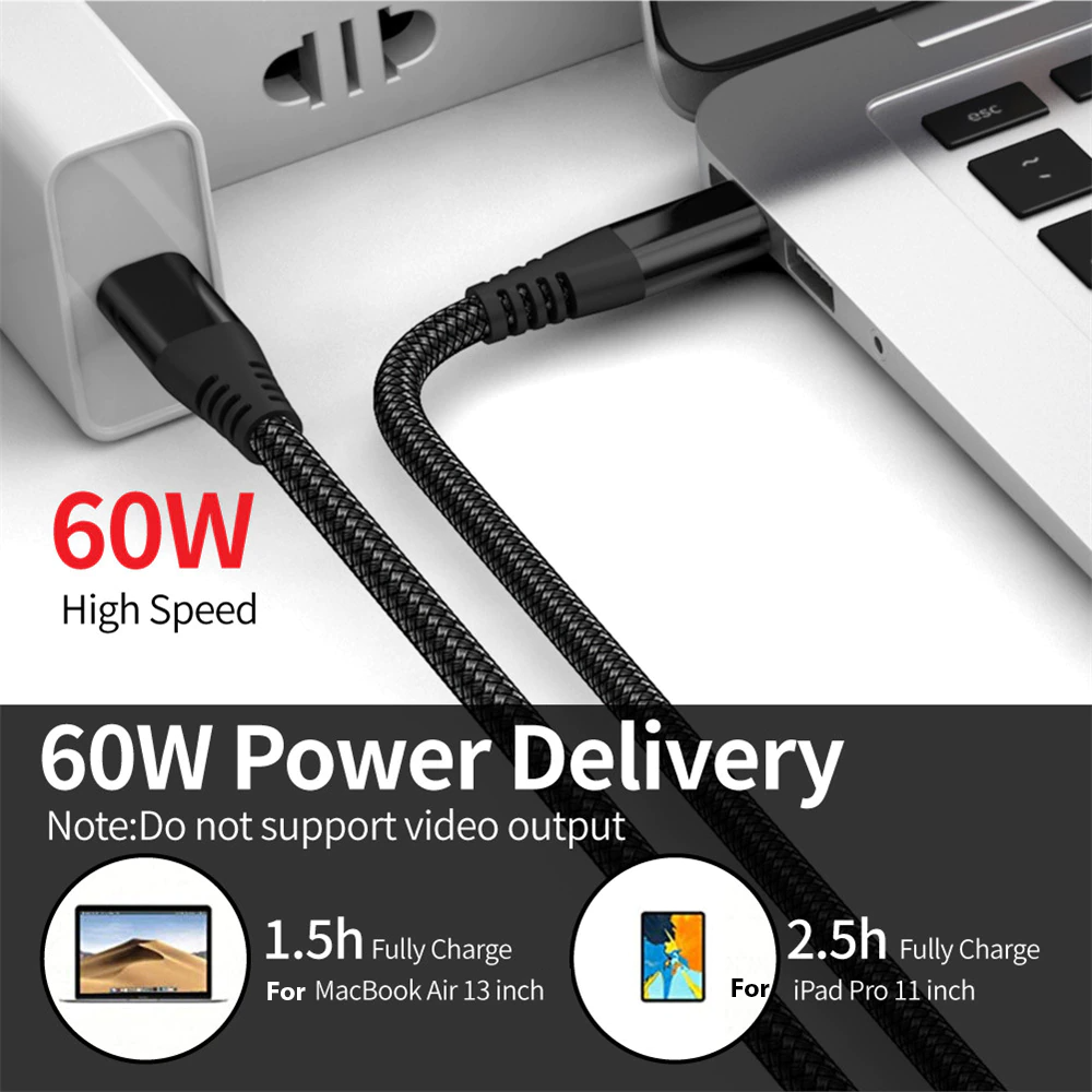 USB-C to USB-C Cable Male Type-C Cable Cord Fast Charger Charging Data