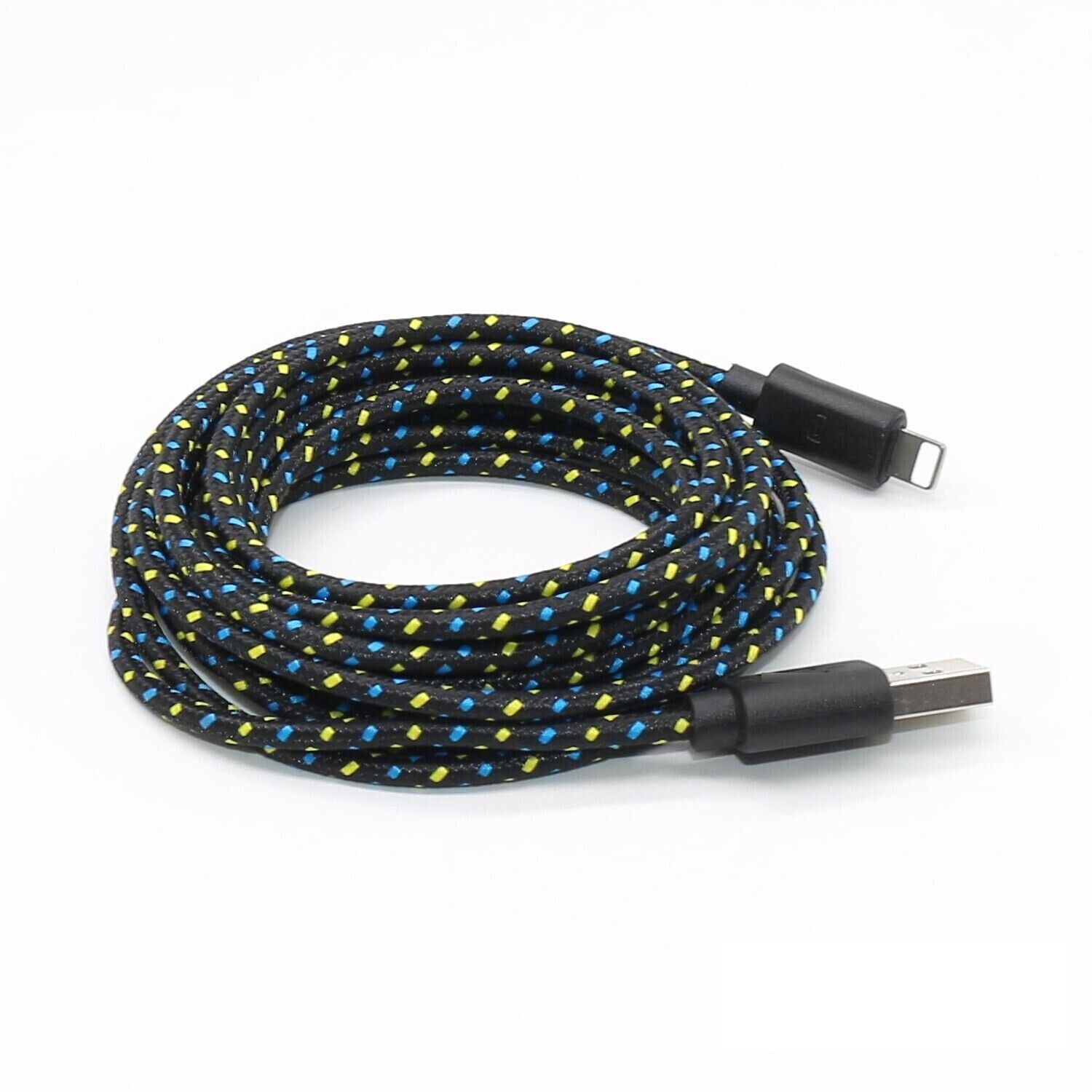 Charging Data Cable 5 Pack 3/6/10ft Charger Nylon Braided For Apple