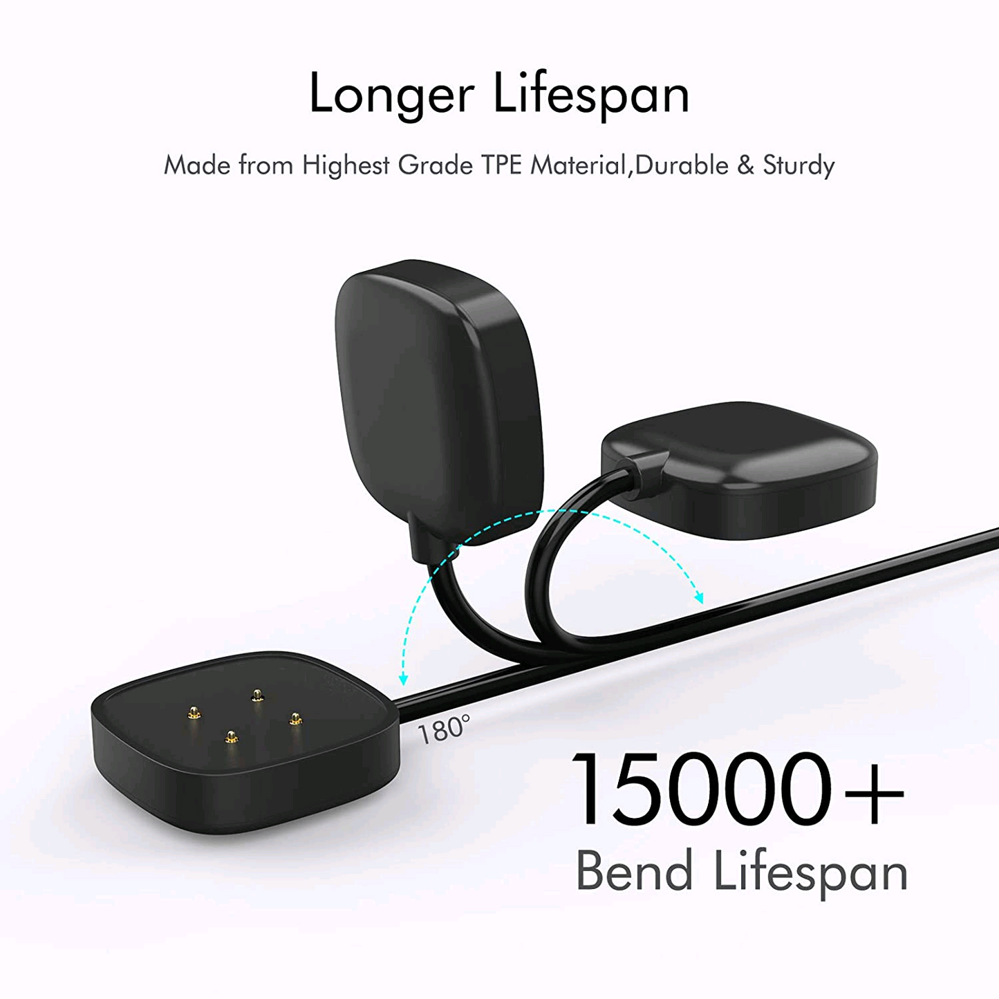 Kabelloses Ladegerät für Fitbit Sense Versa 3 4 Uhr USB-Schnellladung