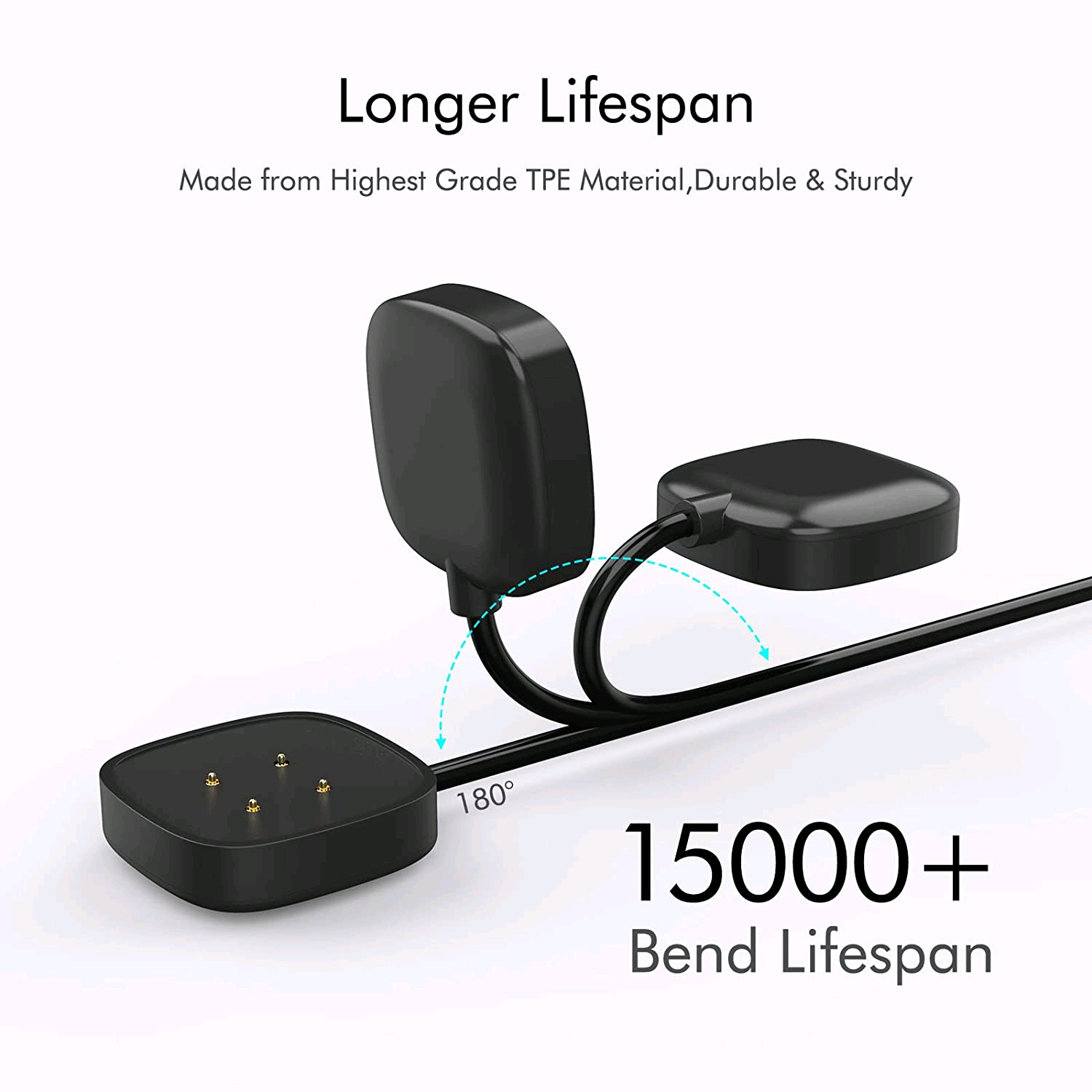 Wireless Charger For Fitbit Sense Versa 3 4 Watch USB Fast Charging
