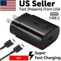 25W Type USB-C Super Fast Wall Charger +6FT Cable For Samsung Galaxy