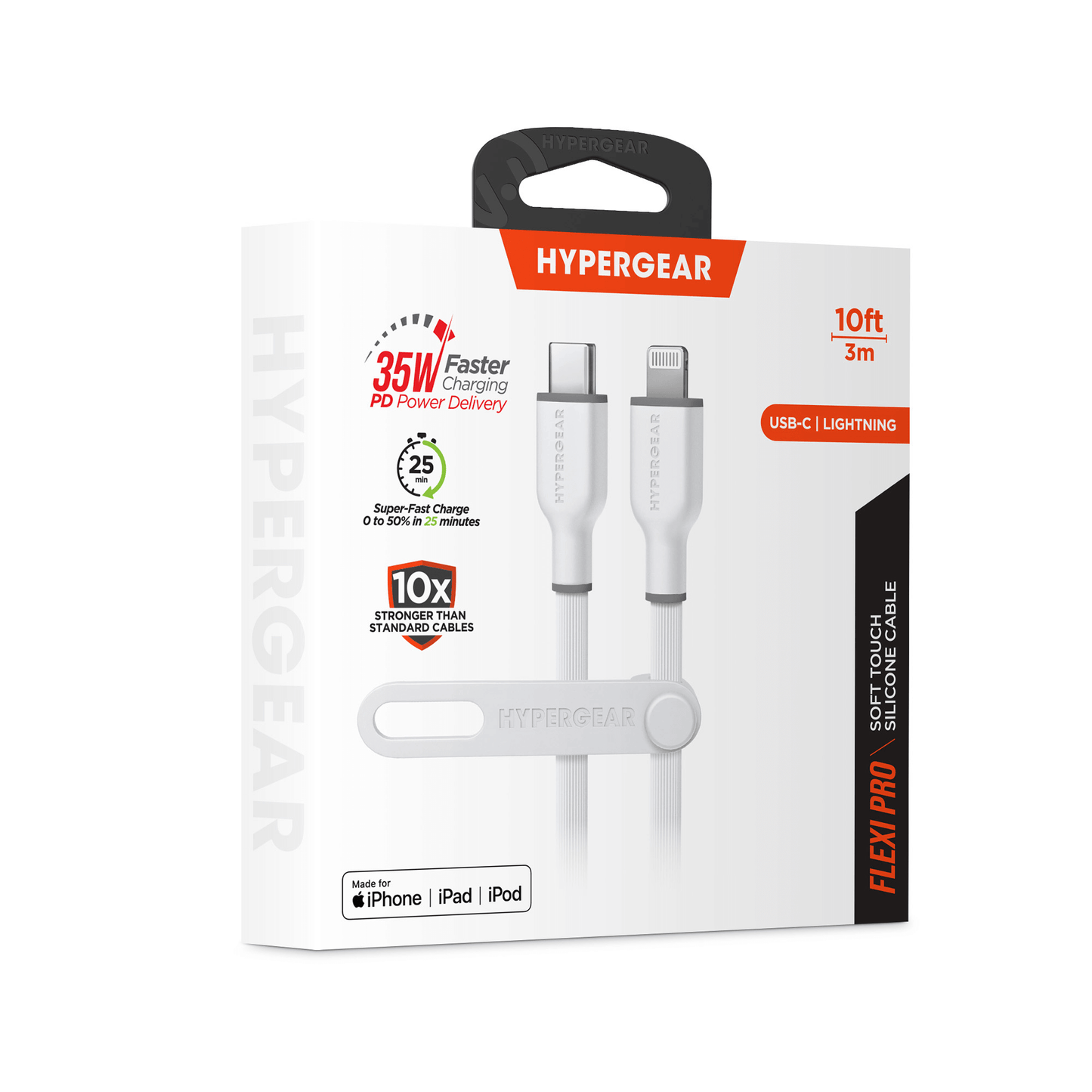 HyperGear Flexi PRO USB-C auf Lightning Kabel 3m