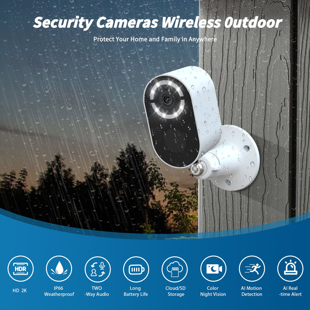 Solar Battery Security Camera Wireless Wifi CCTV Solar Powered Camera