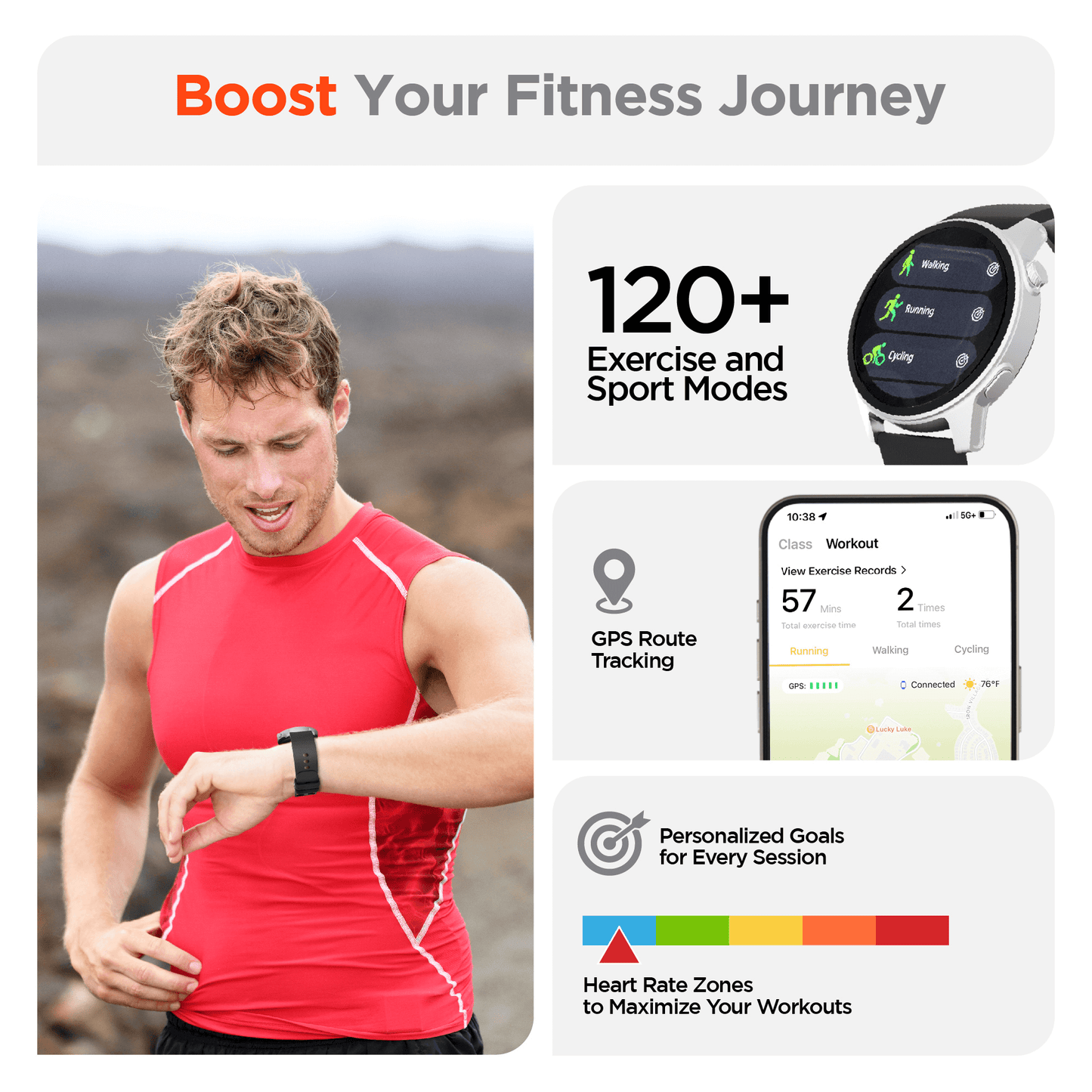 HyperGear Smartwatch + Fitness-Tracker