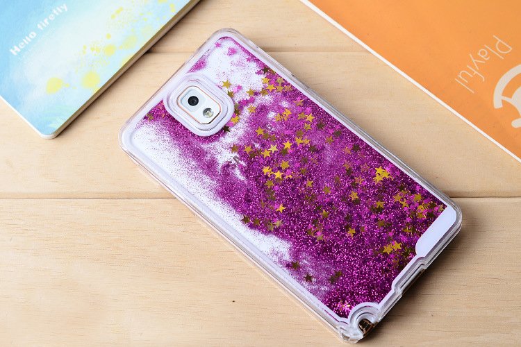 Funda para Samsung rosa fuerte con purpurina