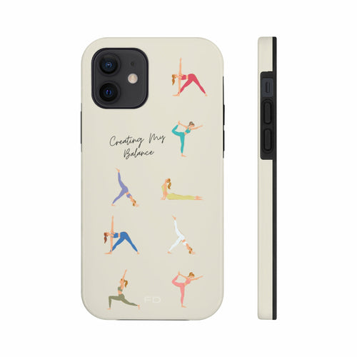 Yoga-Posen Robuste Hülle für iPhone mit kabelloser Ladefunktion