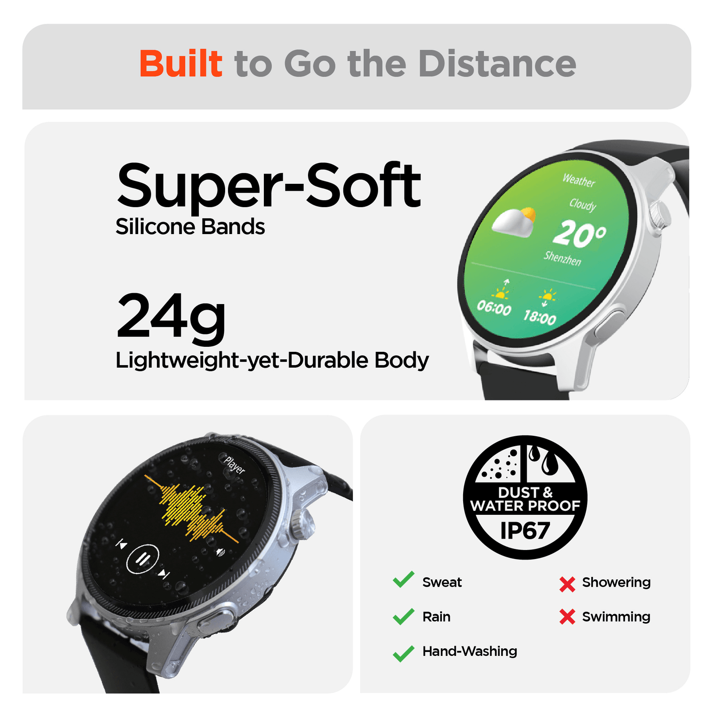 HyperGear Smartwatch + Fitness-Tracker