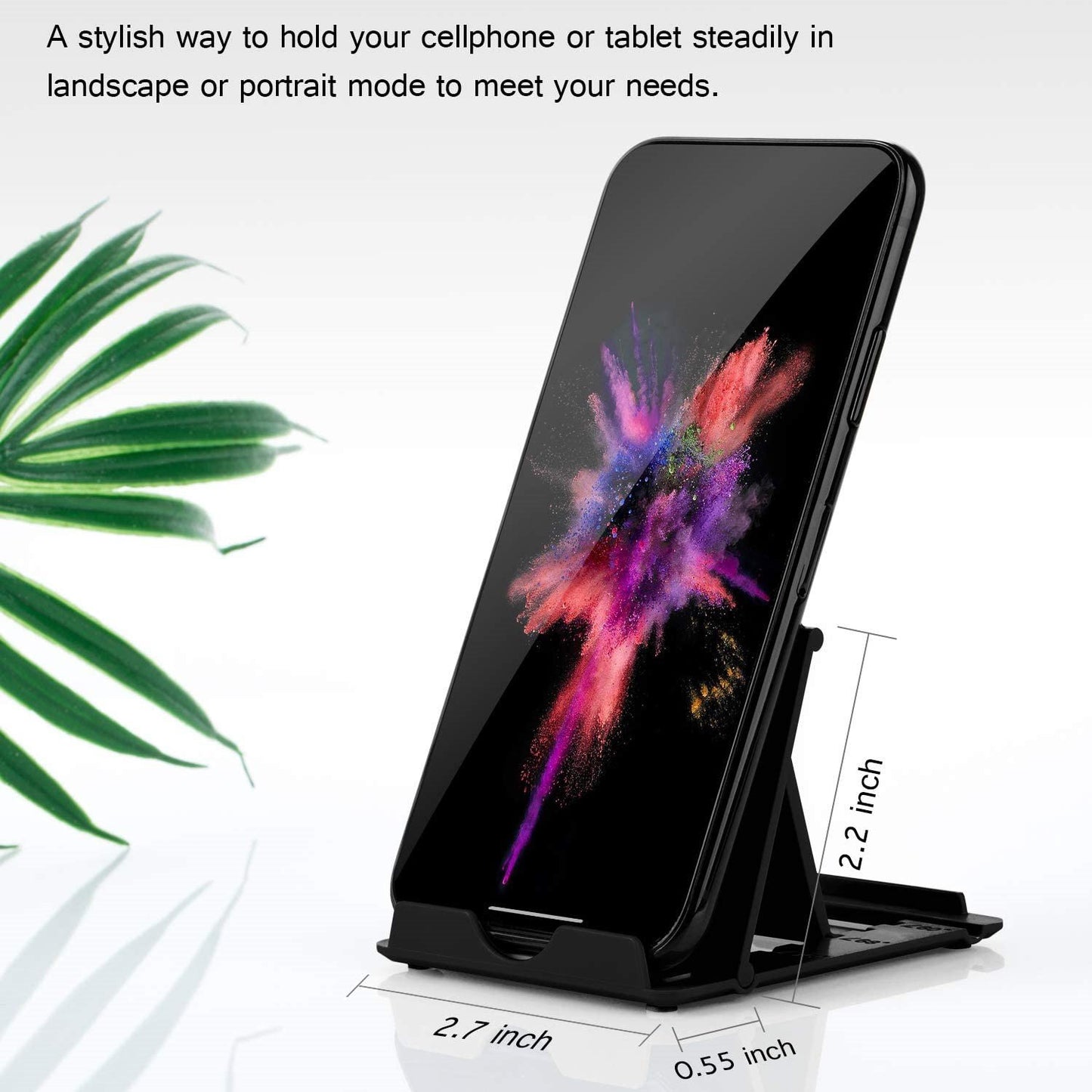 Telefon-/Tablet-Ständer, faltbarer, mehrfach verstellbarer Halter für Telefon und Tablet