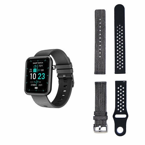 Fortschrittliche Smartwatch mit drei Armbändern und Wellness- + Aktivitäts-Tracker