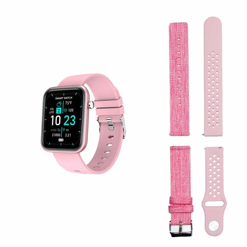 Fortschrittliche Smartwatch mit drei Armbändern und Wellness- + Aktivitäts-Tracker