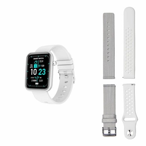 Fortschrittliche Smartwatch mit drei Armbändern und Wellness- + Aktivitäts-Tracker