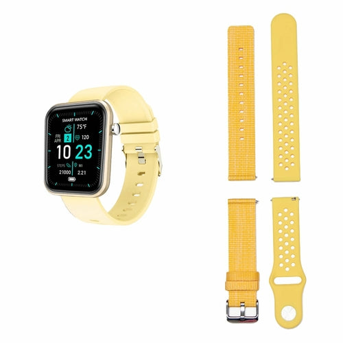 Fortschrittliche Smartwatch mit drei Armbändern und Wellness- + Aktivitäts-Tracker