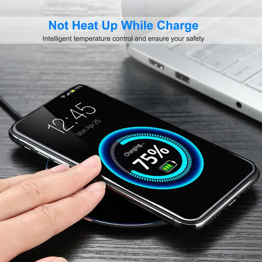 Kabelloses Ladegerät Qi-zertifiziert Ultraflache 5W-Ladestation für iPhone XS