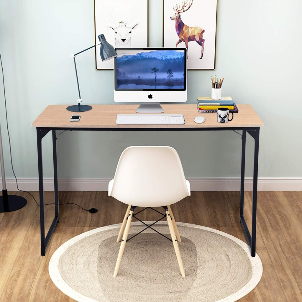 47.2-Inch Computer Desk With Metal Frame For Home Office