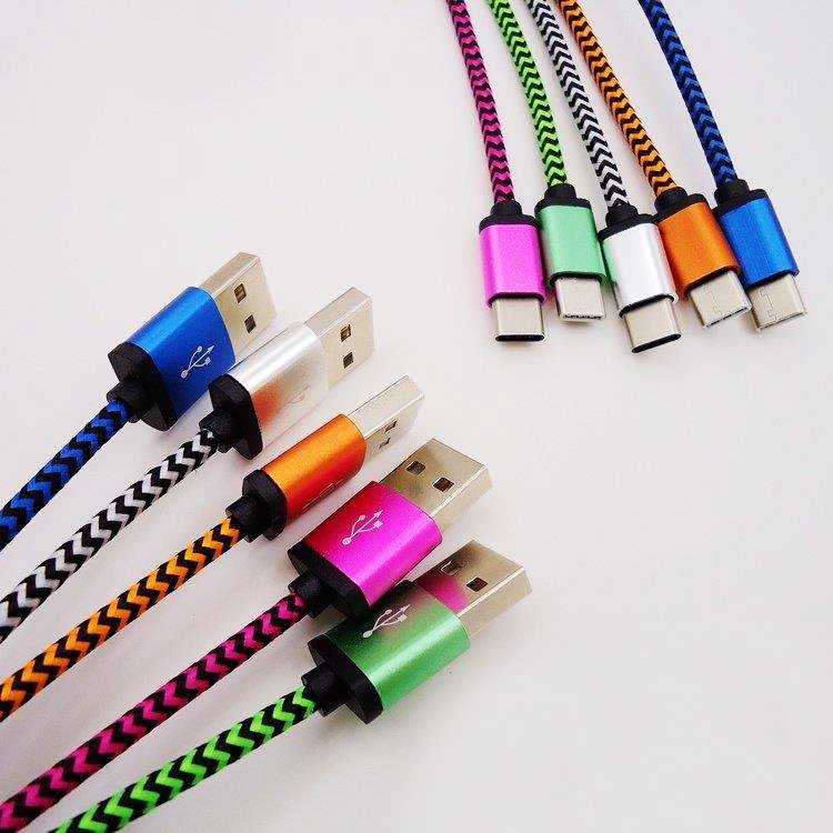 Nylon-geflochtenes USB-C-Kabel