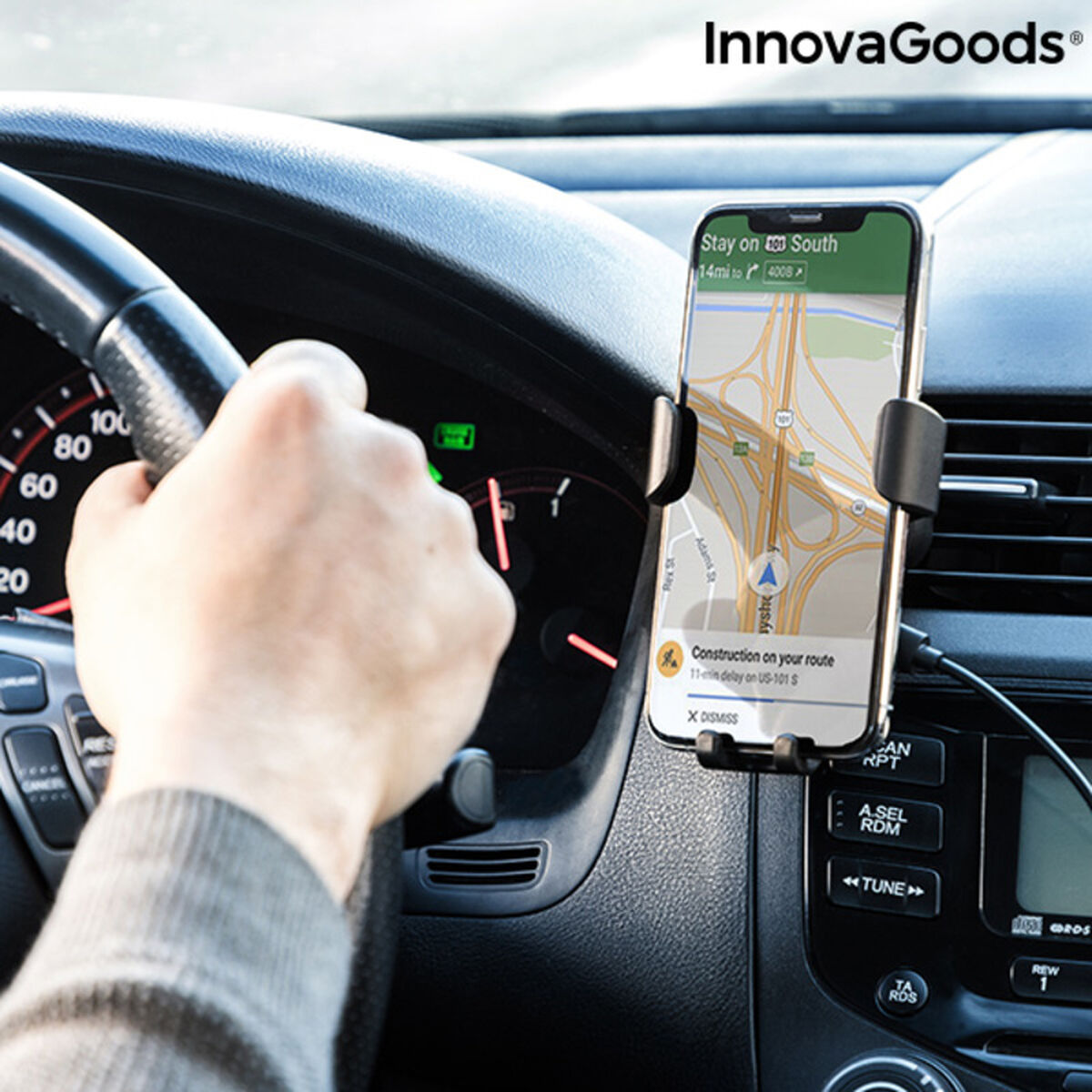 Handyhalterung mit kabellosem Ladegerät für Autos Wolder InnovaGoods