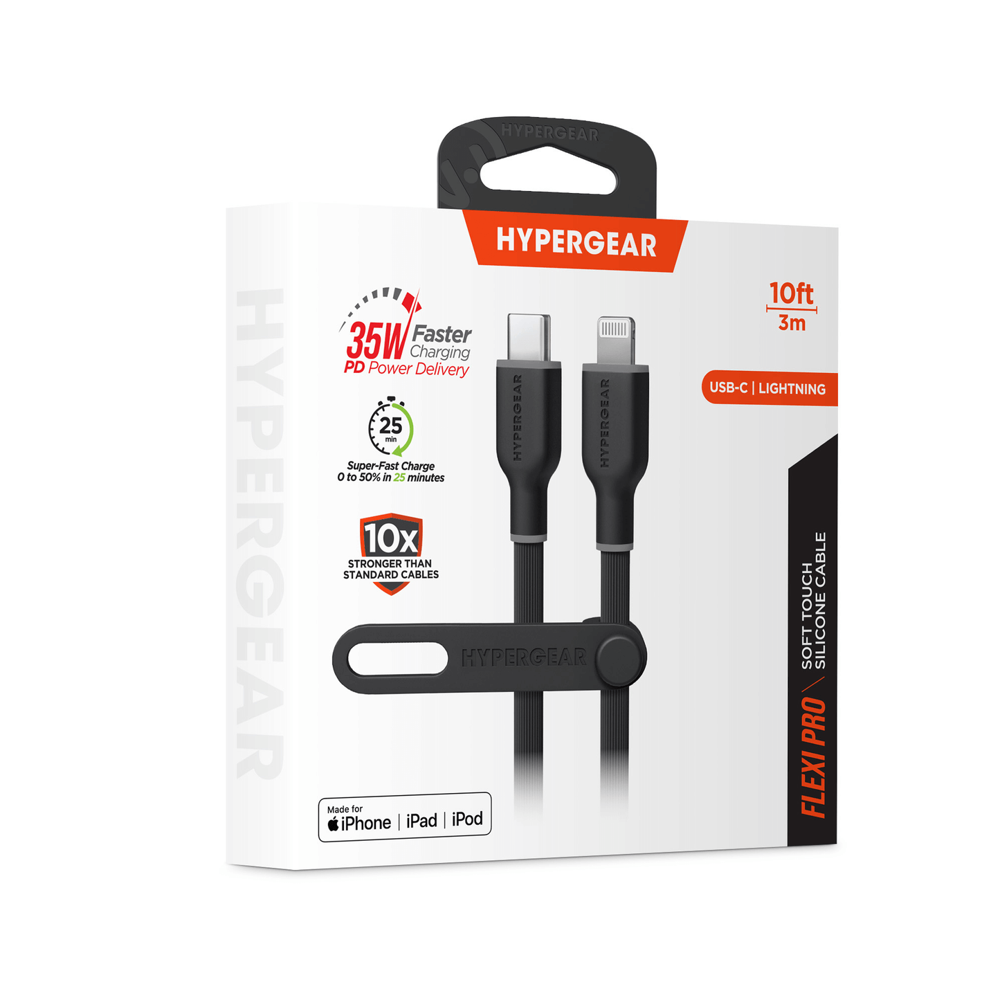 HyperGear Flexi PRO USB-C auf Lightning Kabel 3m