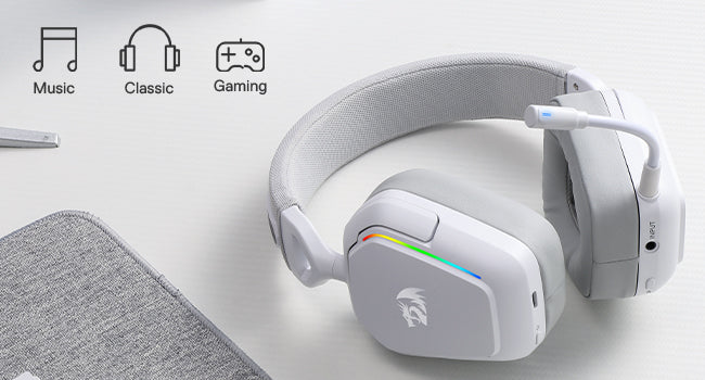 Redragon H868 3-Mode Wireless RGB 7.1 Surround Sound Noise-canceling Microphone Gaming Headset Over-Ear Headphones