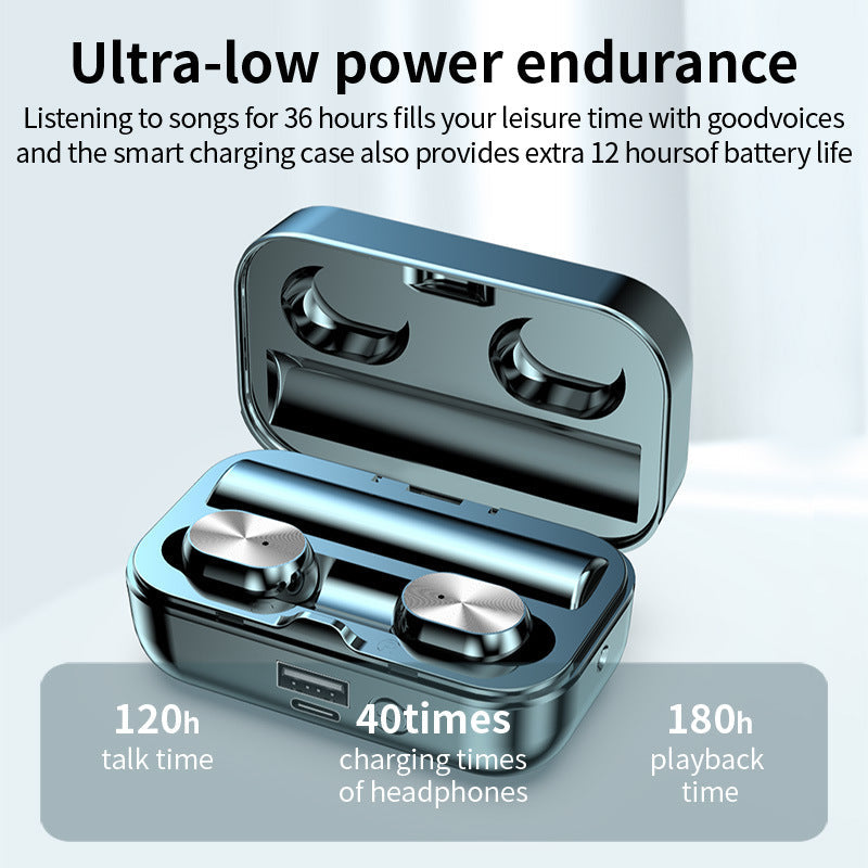 Kabelloses Bluetooth-Headset mit hoher Akkulaufzeit und Touch-Taschenlampe