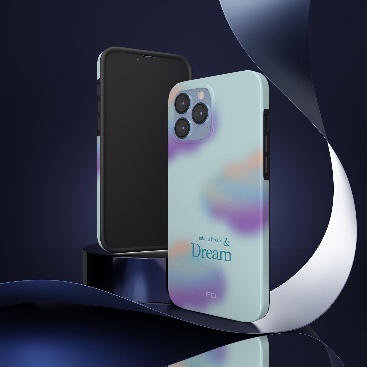 Funda para iPhone "Tómate un respiro y sueña" con carga inalámbrica