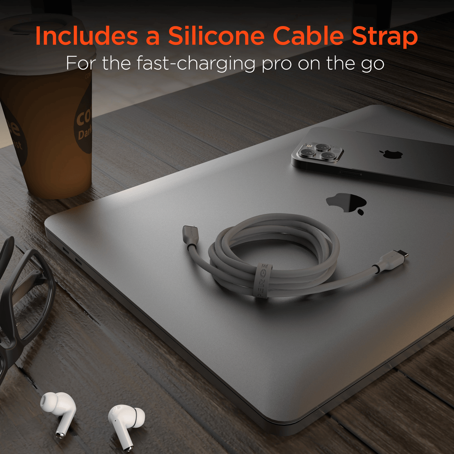 HyperGear Flexi PRO USB-C auf Lightning Kabel 3m