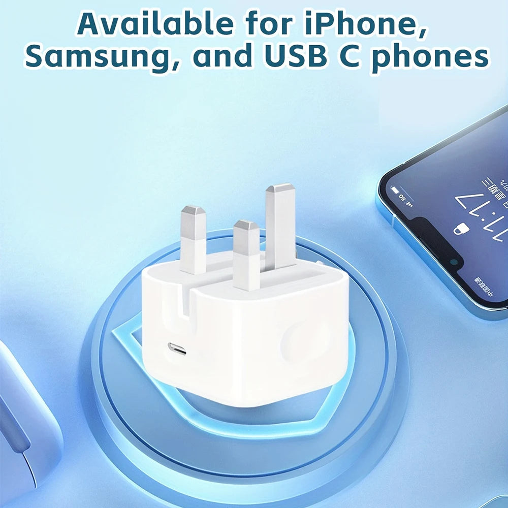 20W Ladegerät mit Handykabel Handyadapter für iPhone 13 12 11 14 iPad Pro USB C Typ-C-Lightning