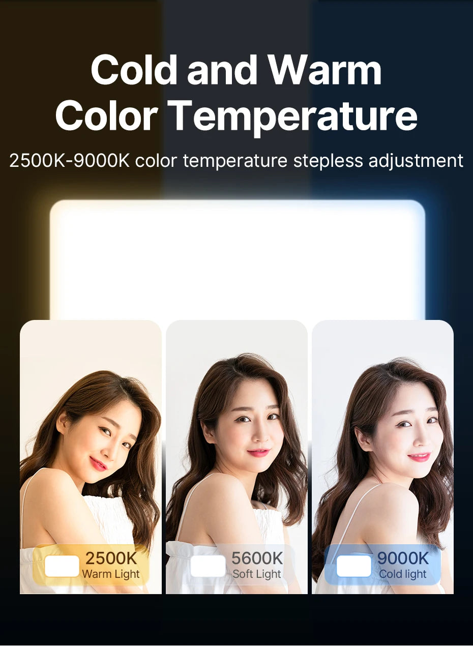 Ulanzi VIJIM K20 pro Desktop Led Panel Lights Photography Studio Lamp Fill light With Super Clamp Extend Stand for Live Stream
